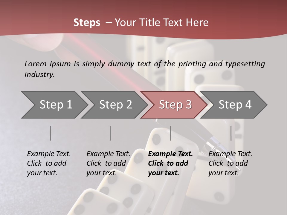Stop Domino Manager PowerPoint Template