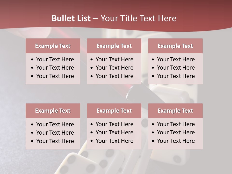 Stop Domino Manager PowerPoint Template