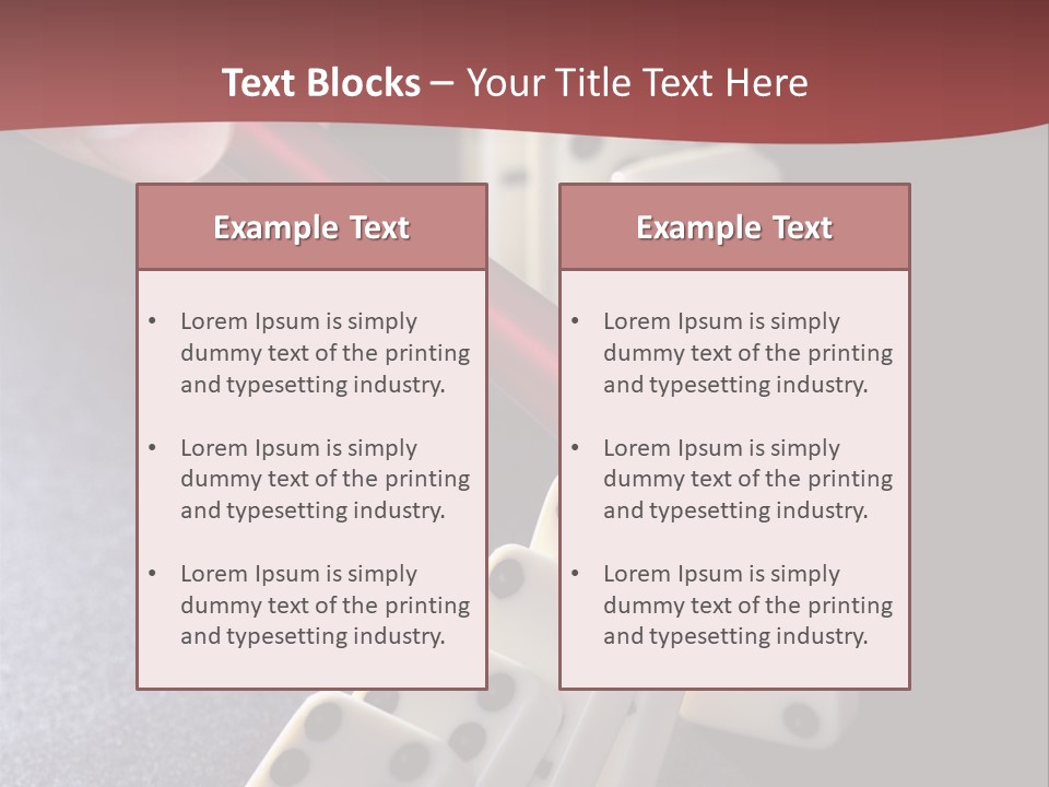 Stop Domino Manager PowerPoint Template