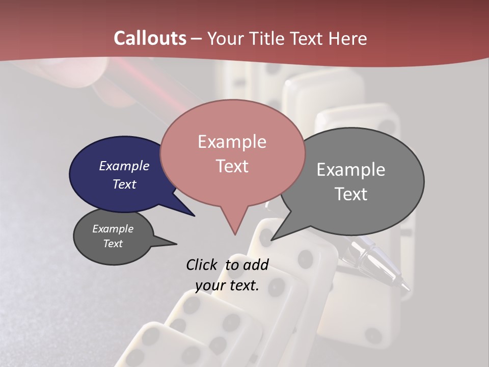 Stop Domino Manager PowerPoint Template