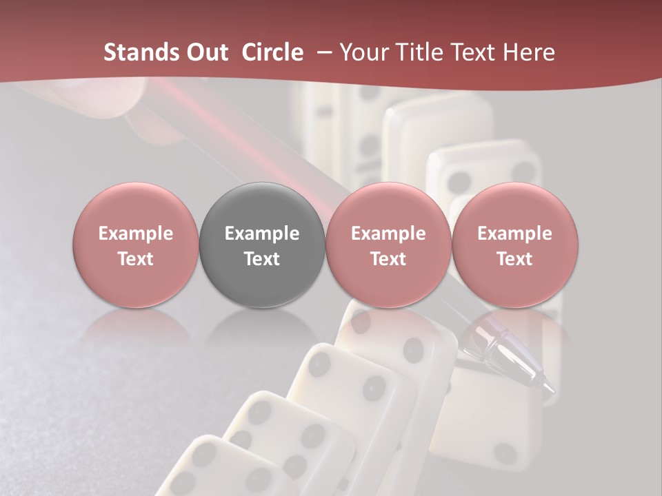 Stop Domino Manager PowerPoint Template