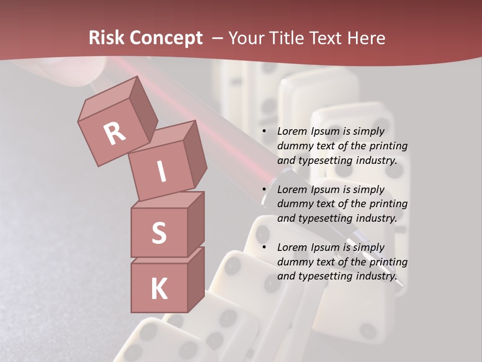 Stop Domino Manager PowerPoint Template