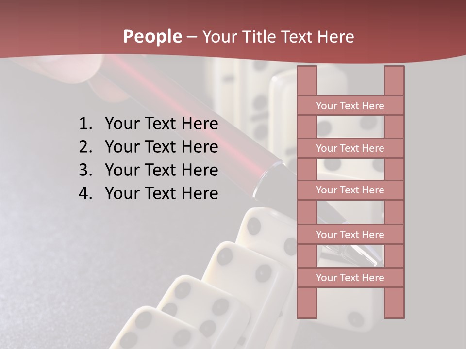 Stop Domino Manager PowerPoint Template