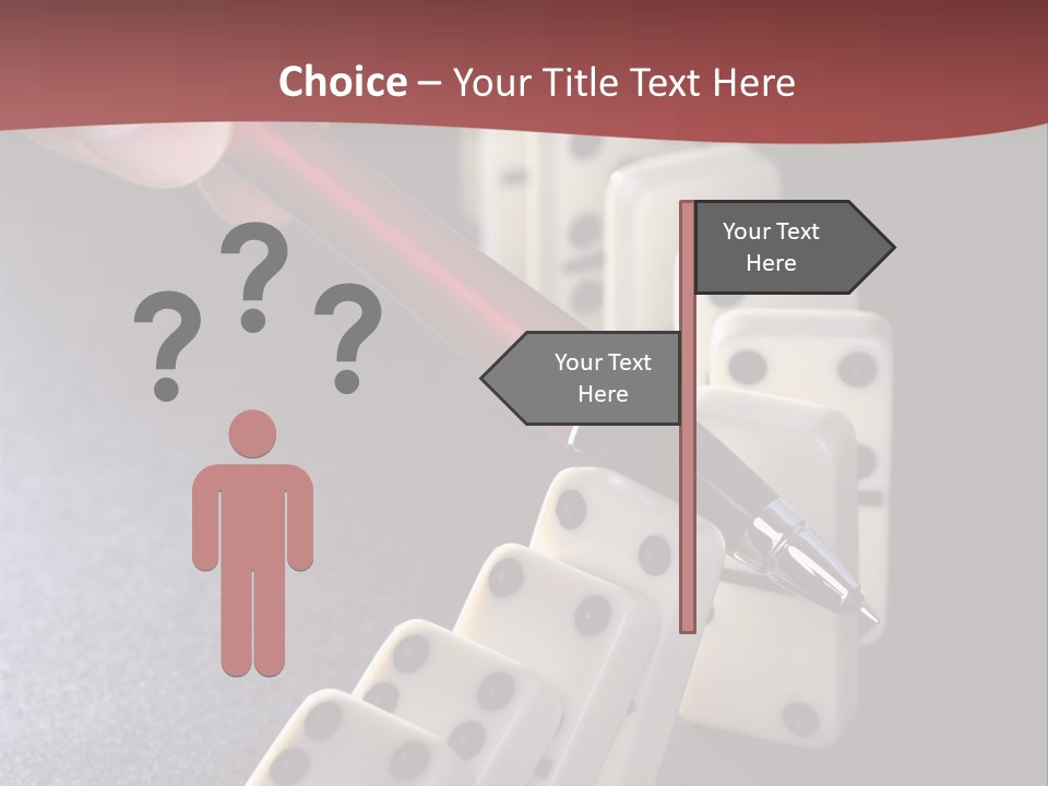 Stop Domino Manager PowerPoint Template