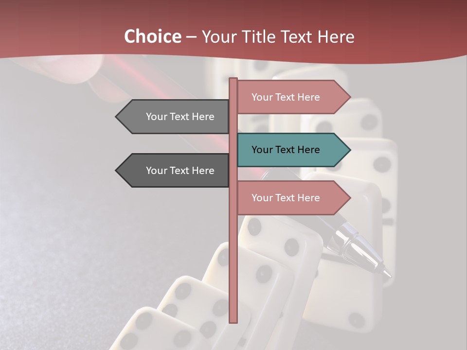 Stop Domino Manager PowerPoint Template