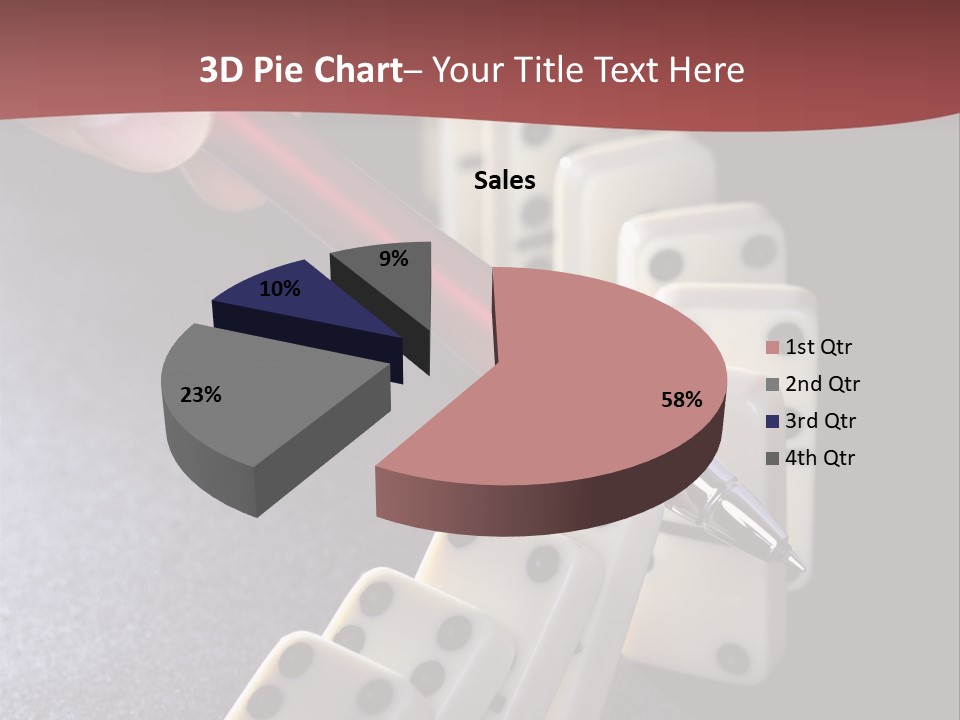Stop Domino Manager PowerPoint Template