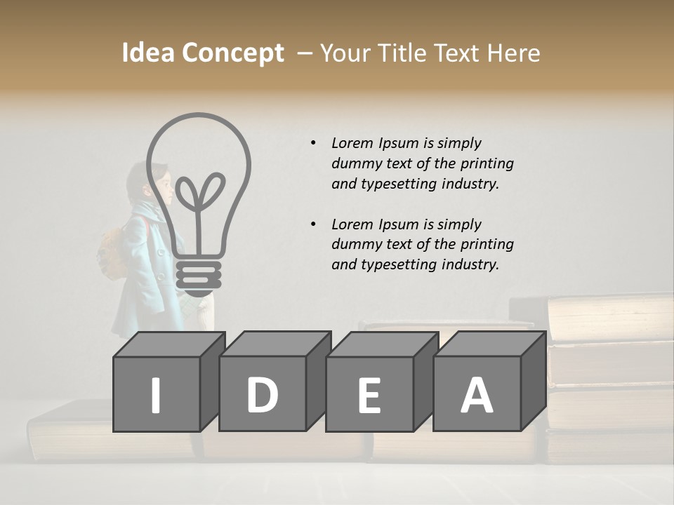 Rucksack Caucasian History PowerPoint Template