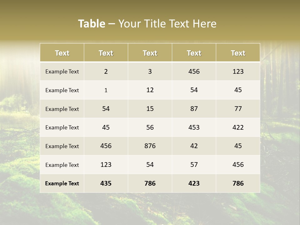 Deep Land Woodland PowerPoint Template