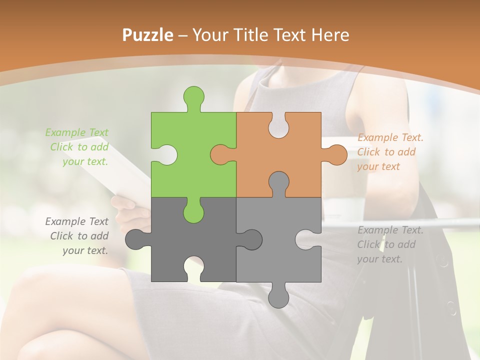 Happy Portrait Women PowerPoint Template