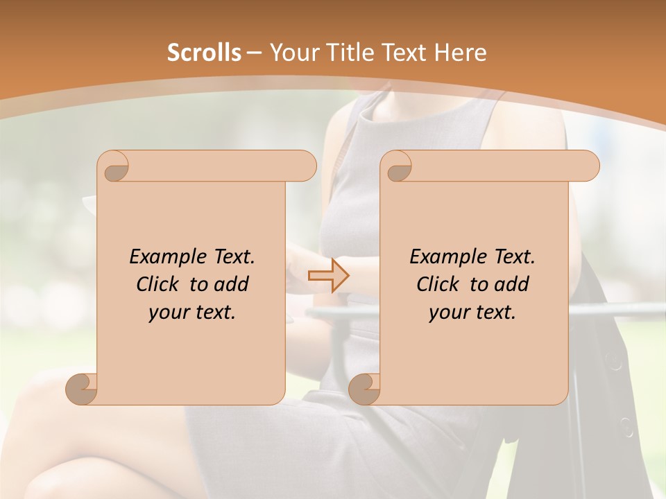 Happy Portrait Women PowerPoint Template