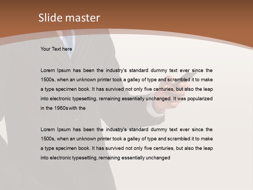 Beautiful Male Telephone PowerPoint Template