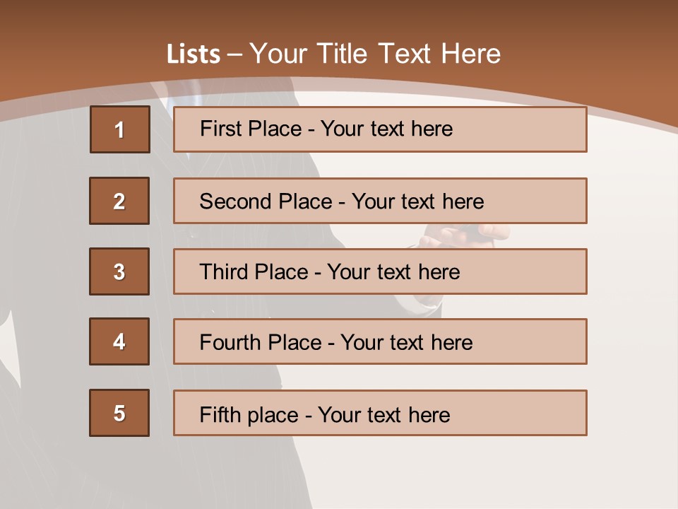 Beautiful Male Telephone PowerPoint Template