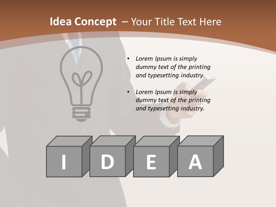 Beautiful Male Telephone PowerPoint Template