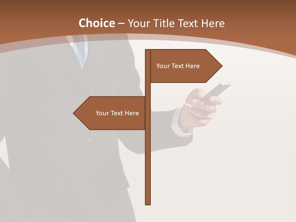 Beautiful Male Telephone PowerPoint Template