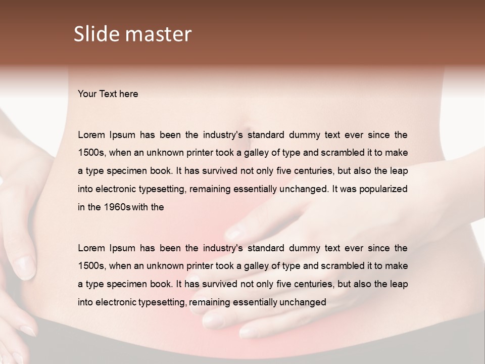 Sick Front View Brunette PowerPoint Template