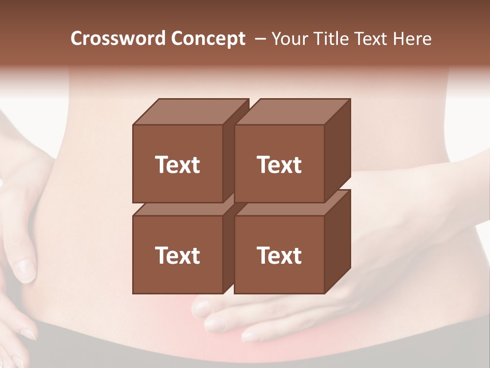 Sick Front View Brunette PowerPoint Template