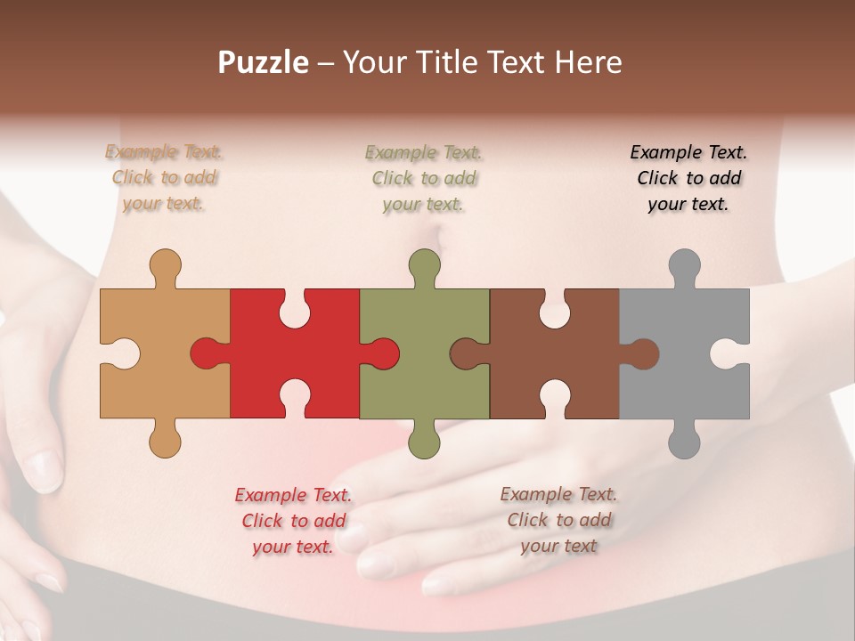 Sick Front View Brunette PowerPoint Template