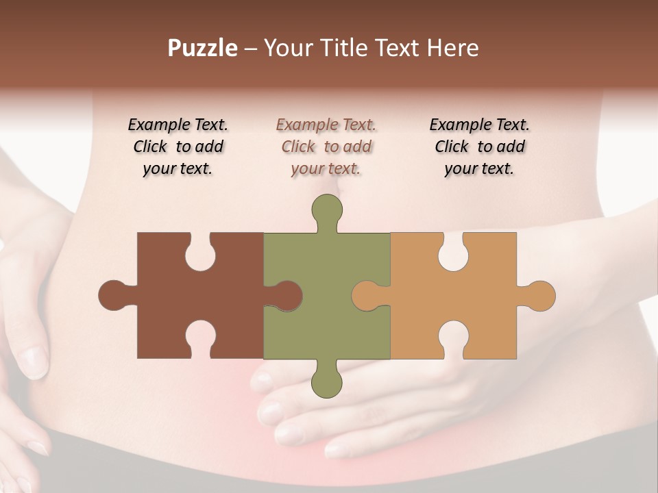 Sick Front View Brunette PowerPoint Template