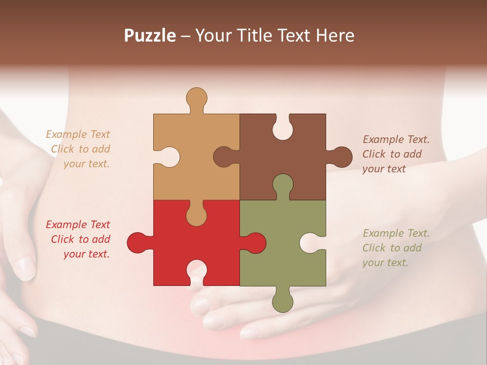 Sick Front View Brunette PowerPoint Template