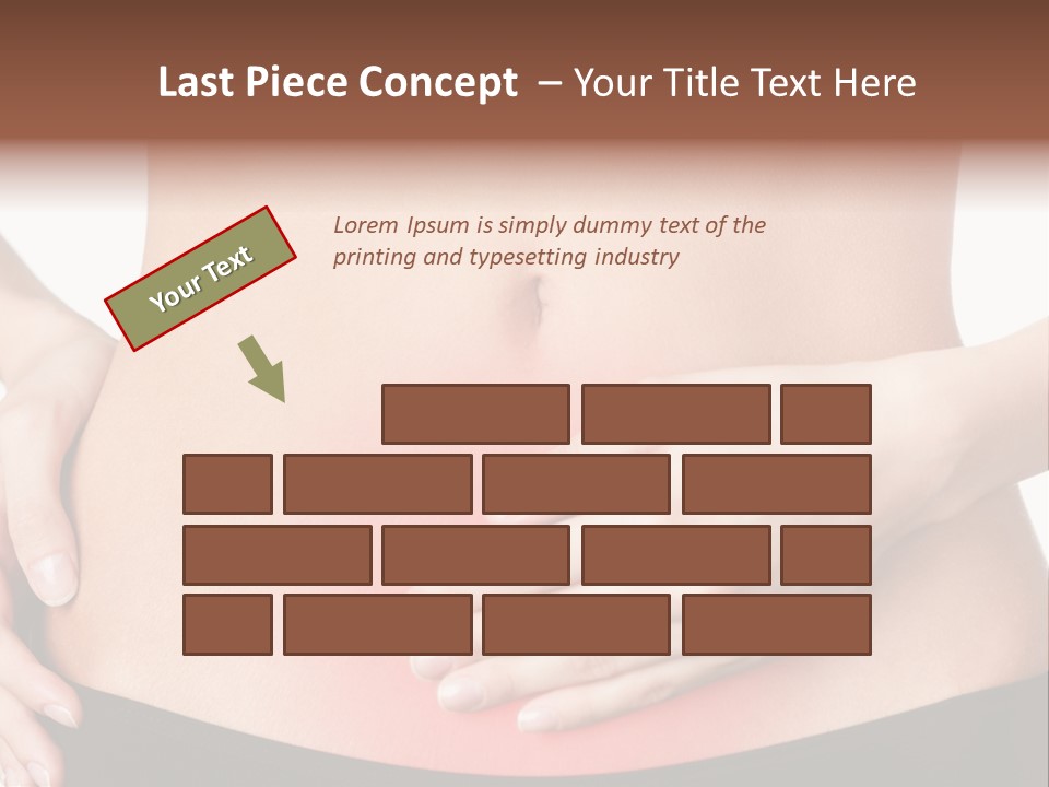Sick Front View Brunette PowerPoint Template