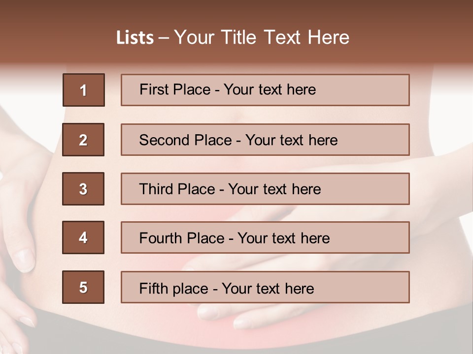 Sick Front View Brunette PowerPoint Template