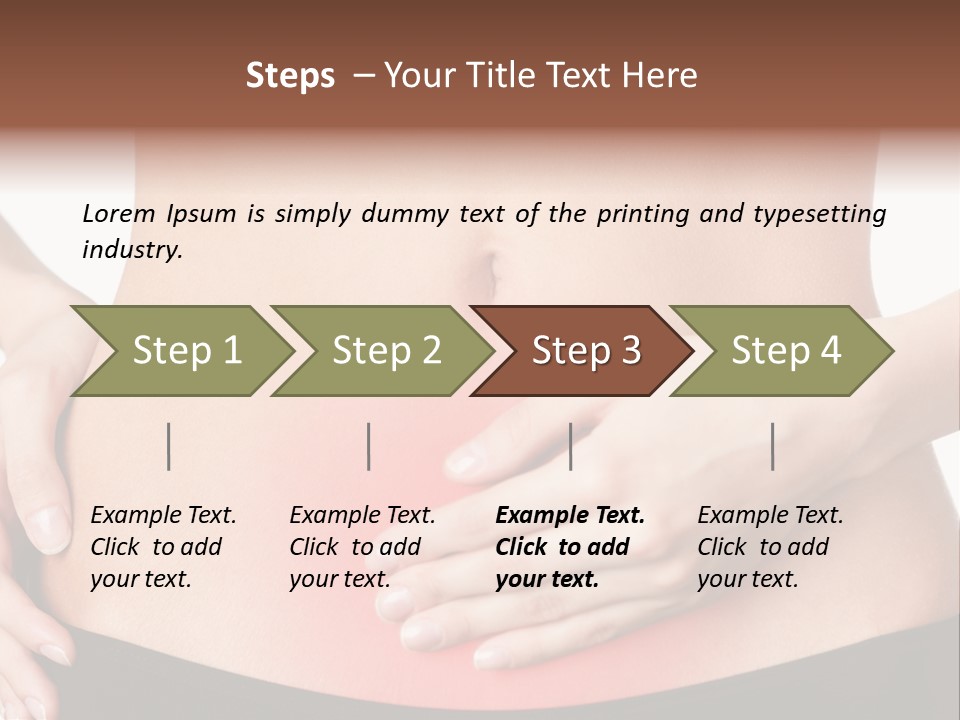 Sick Front View Brunette PowerPoint Template