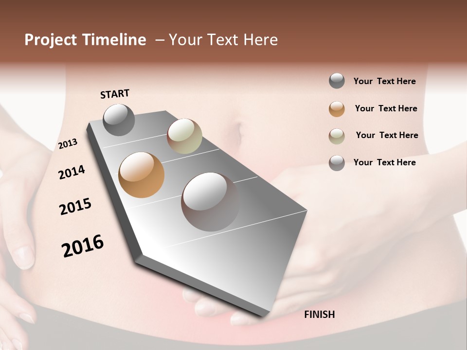 Sick Front View Brunette PowerPoint Template