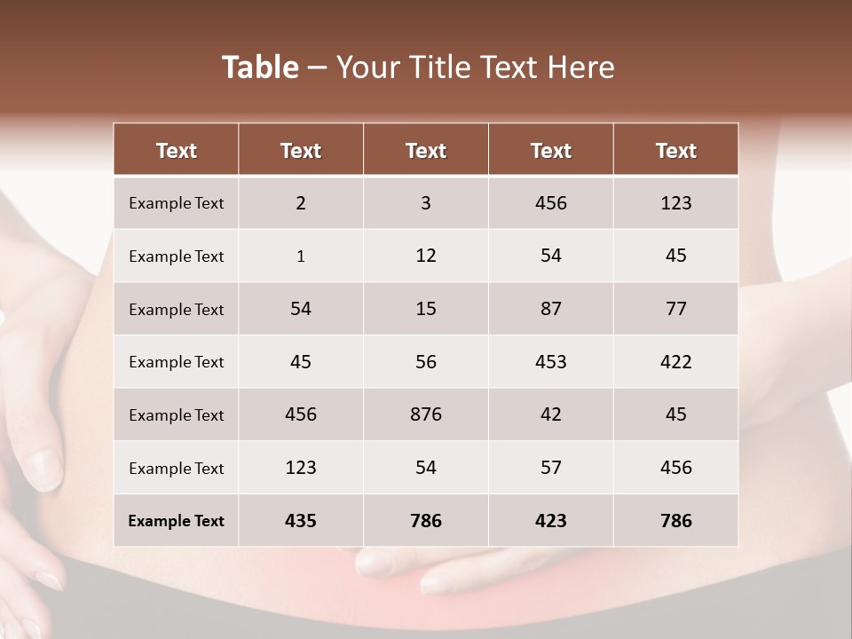 Sick Front View Brunette PowerPoint Template