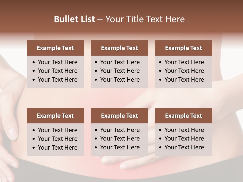 Sick Front View Brunette PowerPoint Template