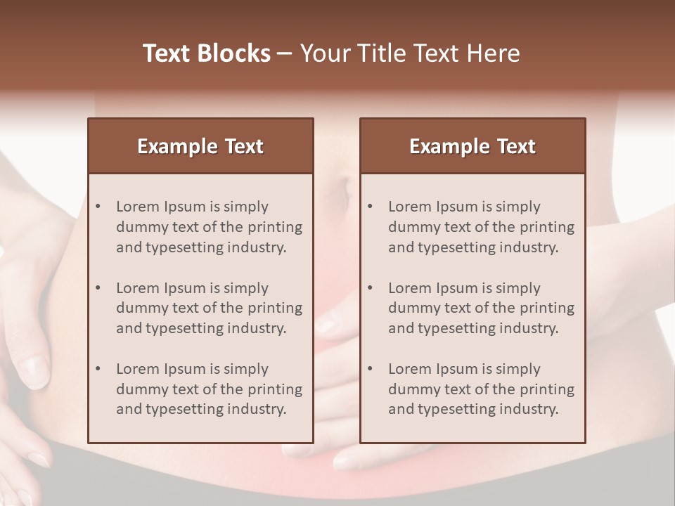 Sick Front View Brunette PowerPoint Template