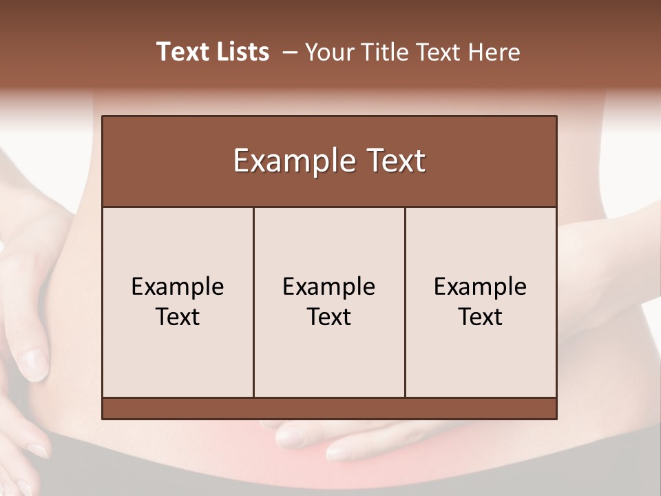 Sick Front View Brunette PowerPoint Template