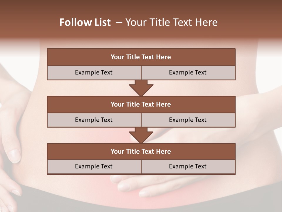 Sick Front View Brunette PowerPoint Template