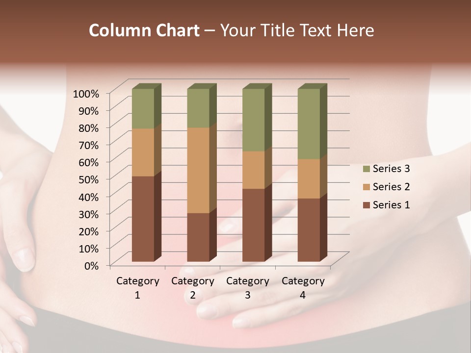 Sick Front View Brunette PowerPoint Template