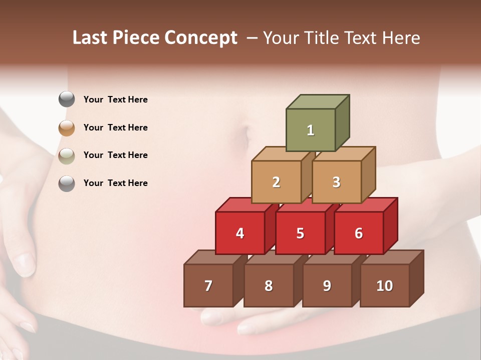 Sick Front View Brunette PowerPoint Template