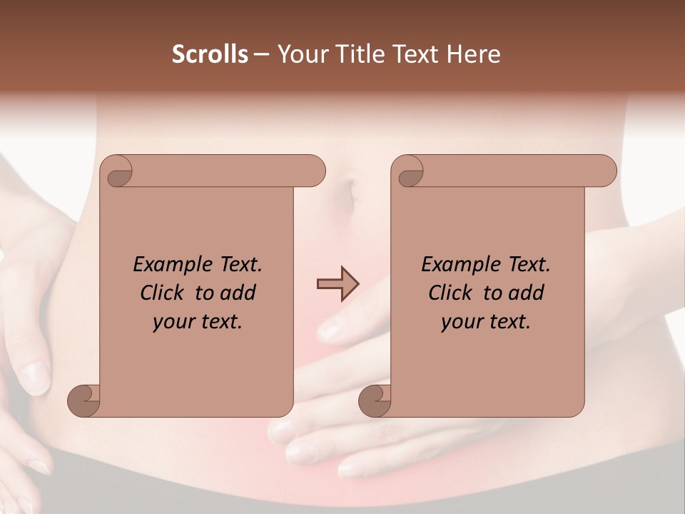 Sick Front View Brunette PowerPoint Template