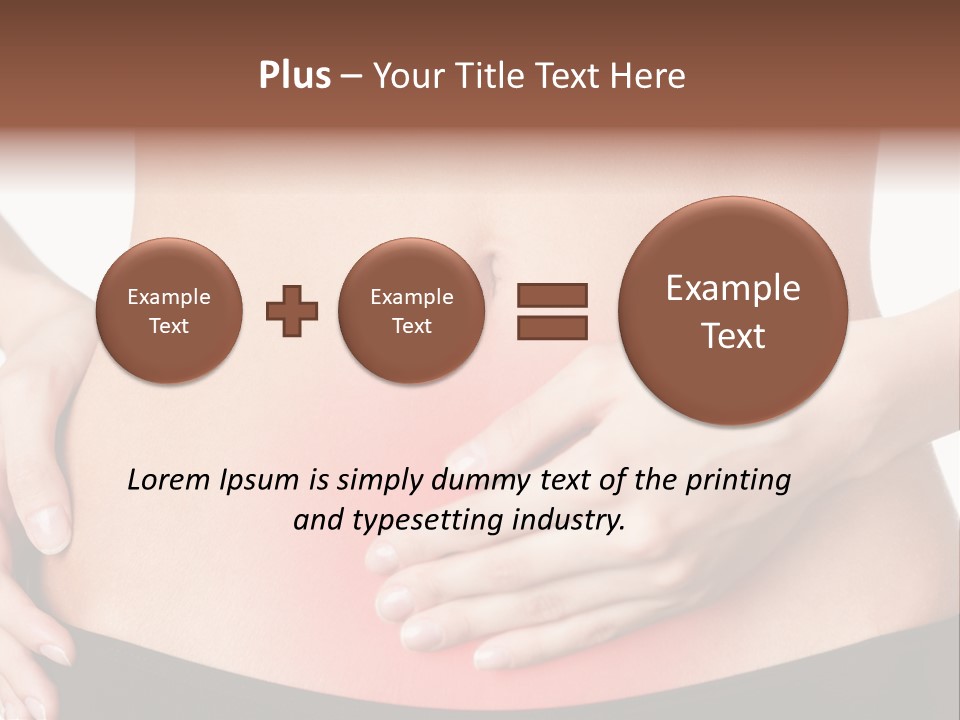 Sick Front View Brunette PowerPoint Template