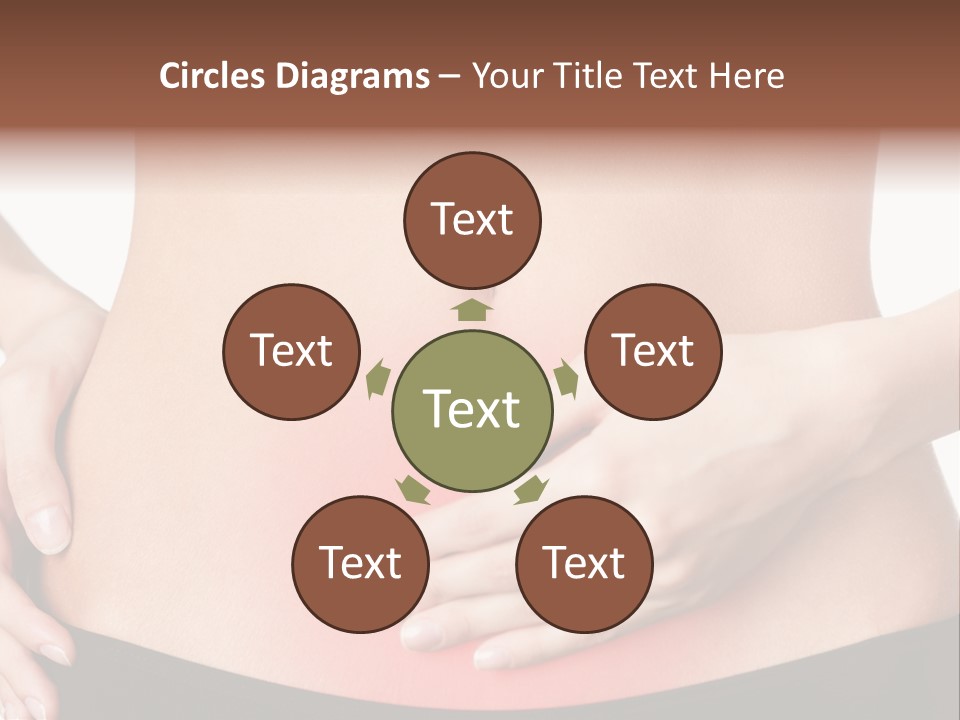 Sick Front View Brunette PowerPoint Template