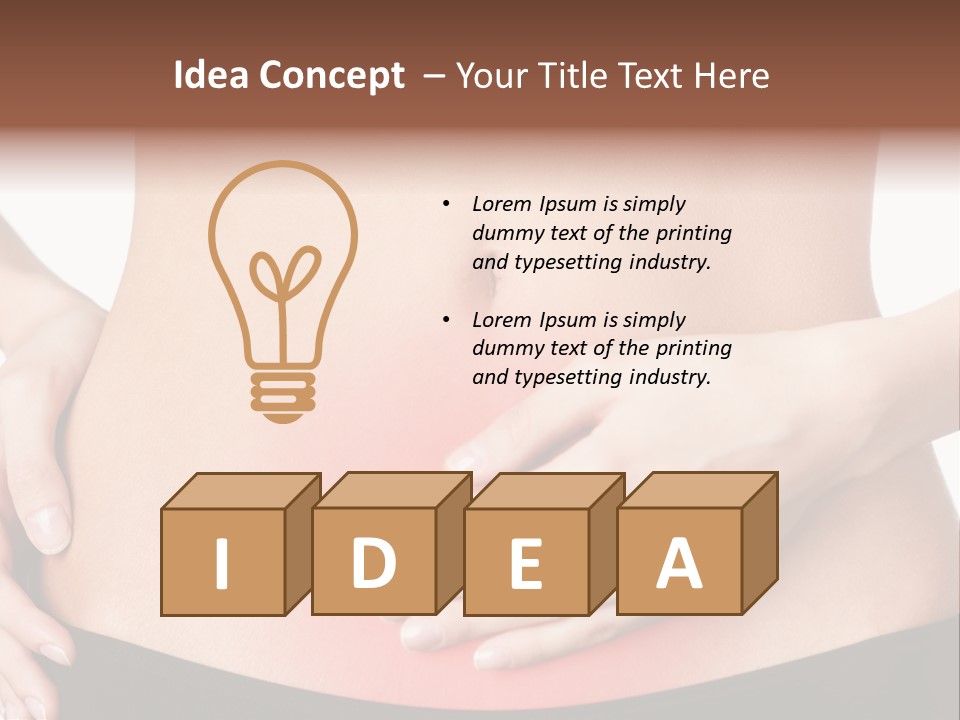 Sick Front View Brunette PowerPoint Template