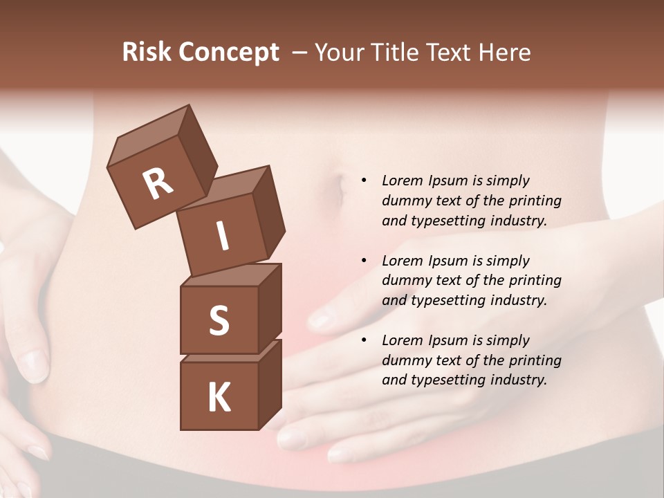 Sick Front View Brunette PowerPoint Template