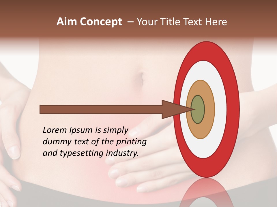 Sick Front View Brunette PowerPoint Template