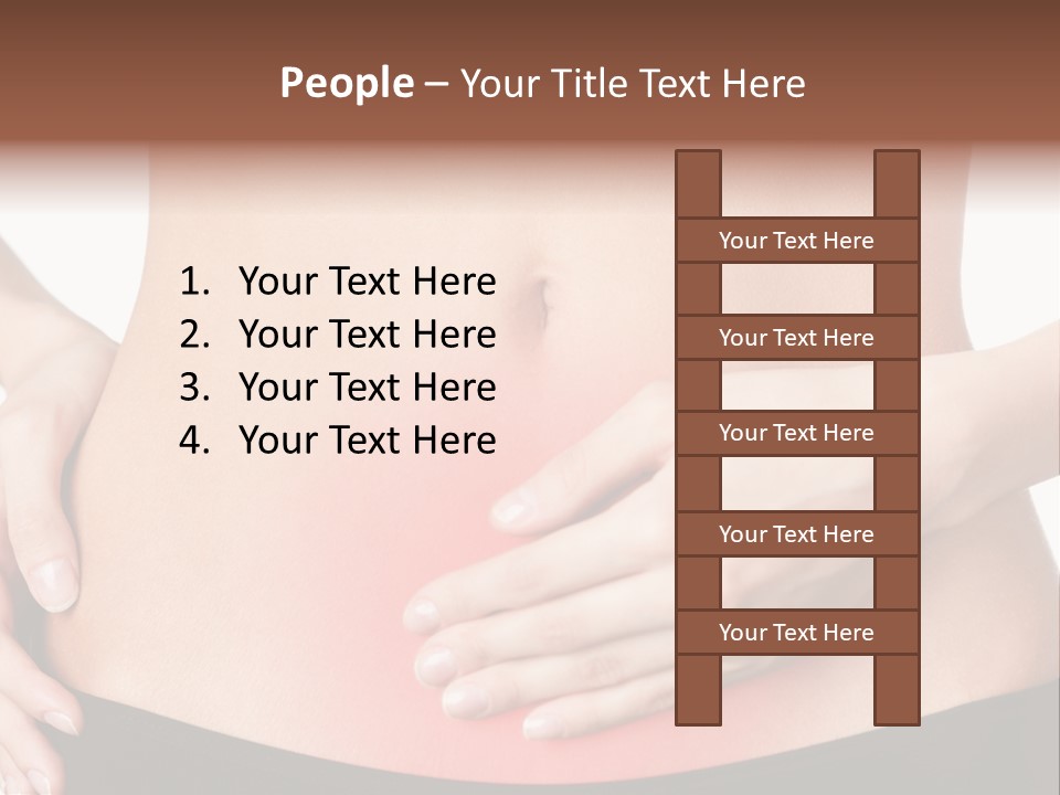 Sick Front View Brunette PowerPoint Template