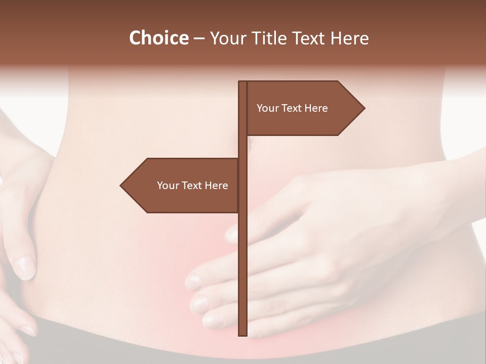 Sick Front View Brunette PowerPoint Template