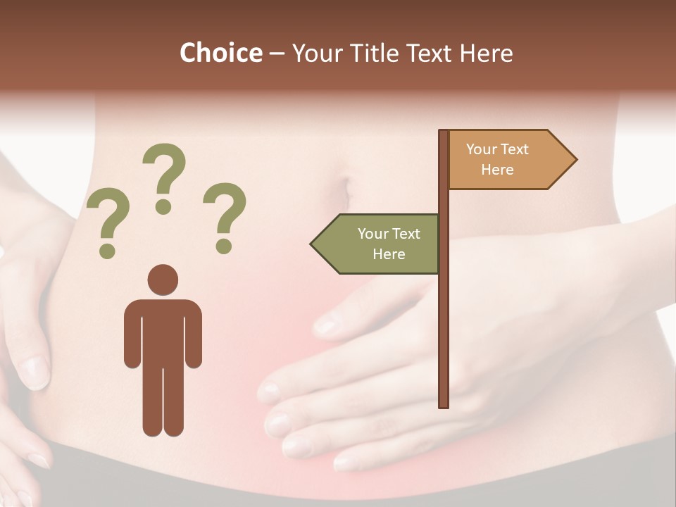 Sick Front View Brunette PowerPoint Template