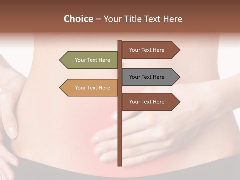 Sick Front View Brunette PowerPoint Template