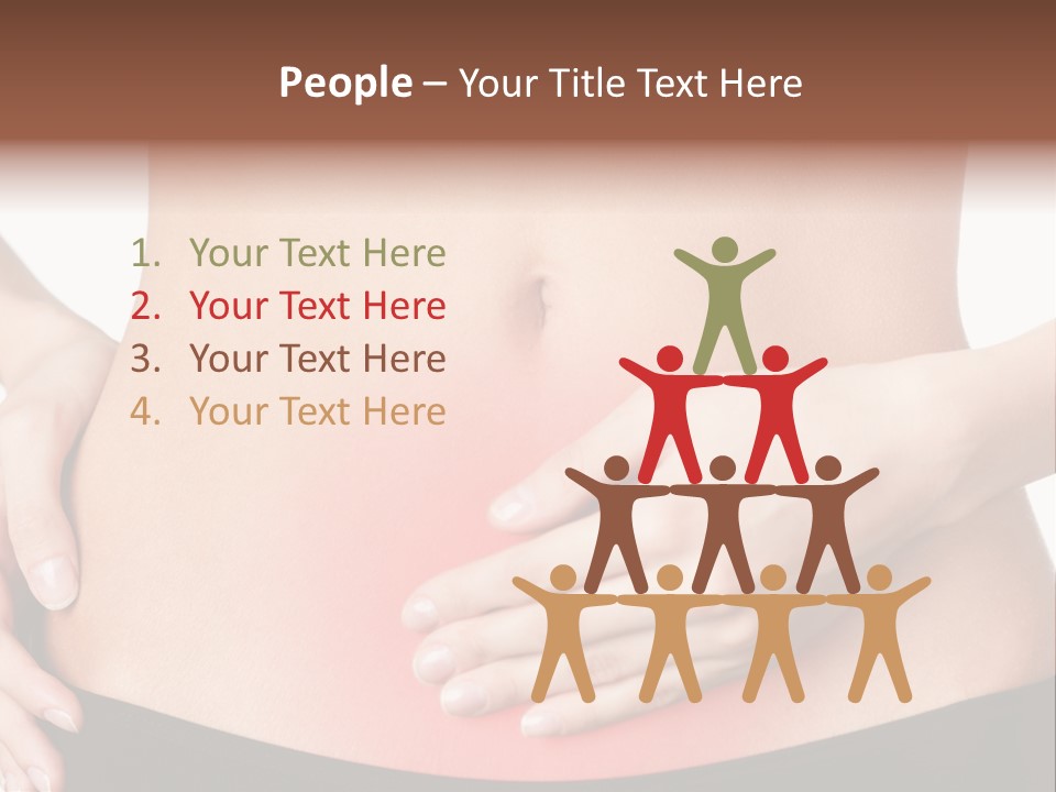 Sick Front View Brunette PowerPoint Template