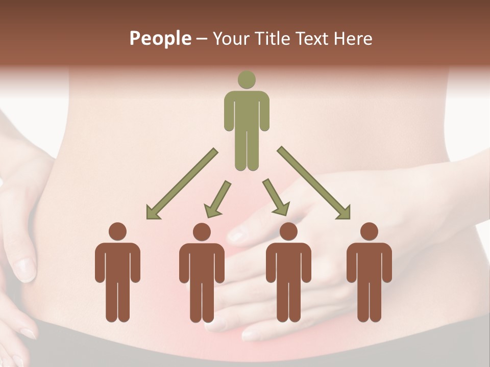 Sick Front View Brunette PowerPoint Template