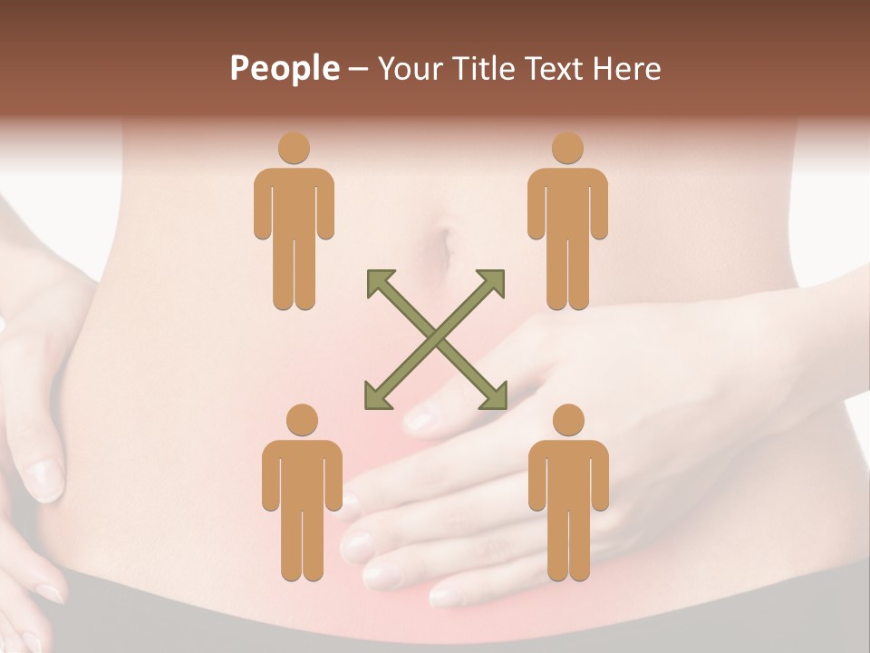 Sick Front View Brunette PowerPoint Template