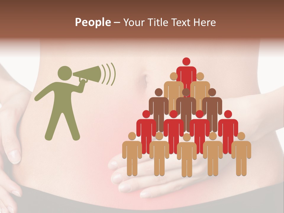 Sick Front View Brunette PowerPoint Template