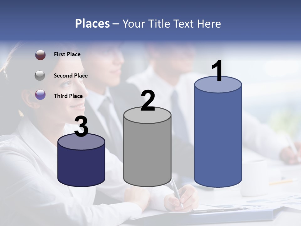 Businesspeople Session Listening PowerPoint Template