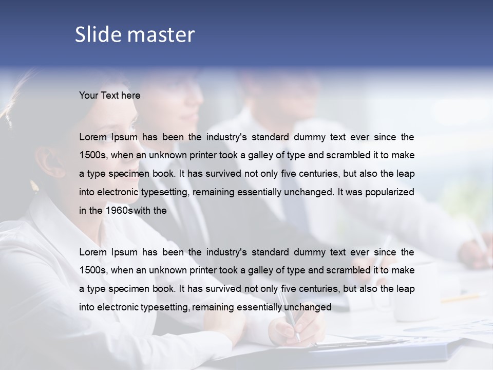 Businesspeople Session Listening PowerPoint Template